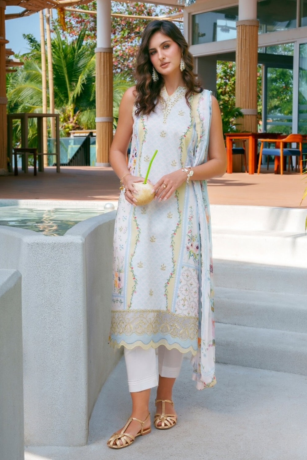 Nirvana Lawn By Cinq (Raya) by Cinq Apparel – Cinq Apparel 3-piece unstitched suit