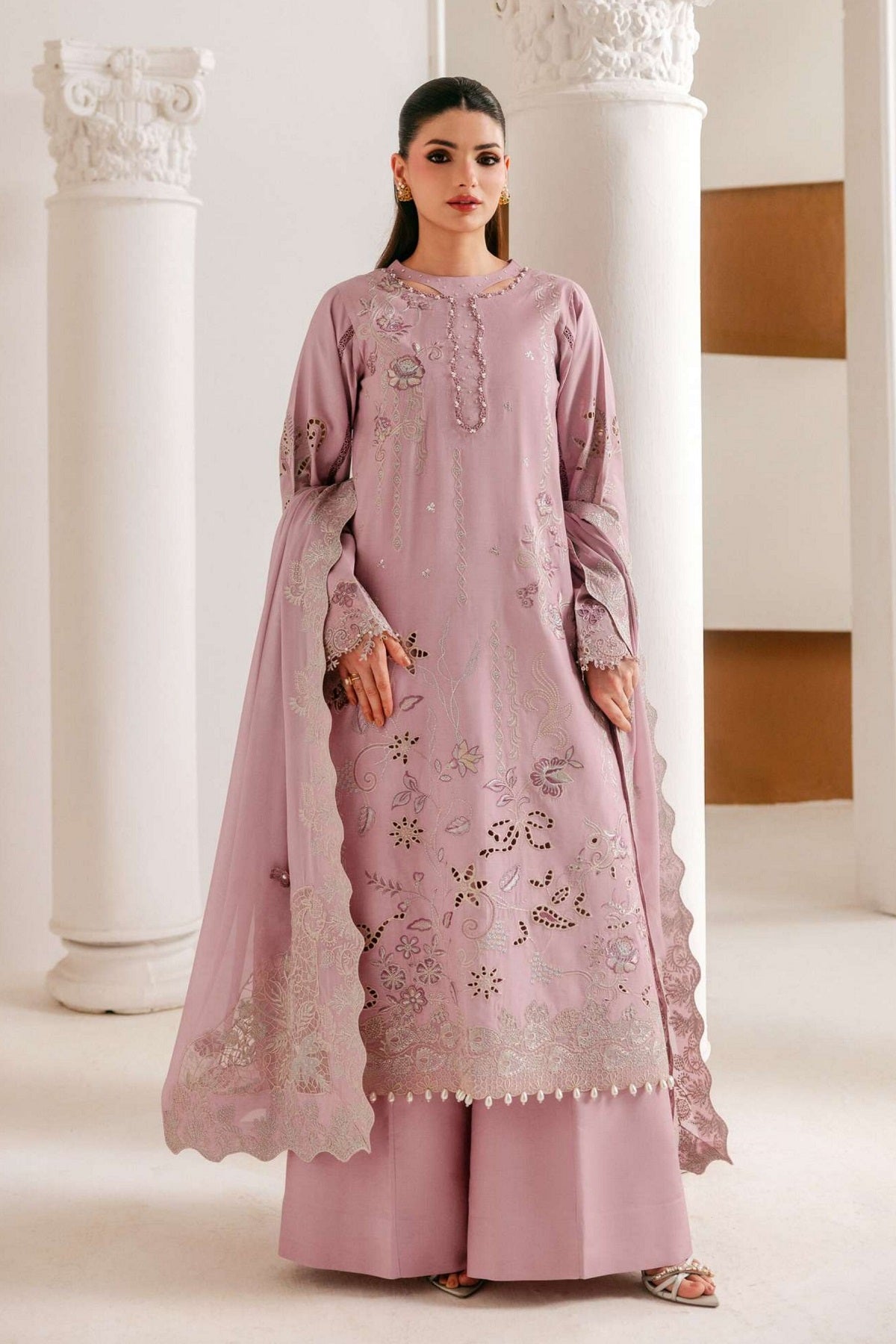 Florent Luxe Silk (Rose Muse) – Florent 3-piece unstitched suit