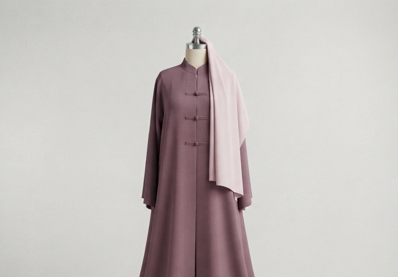 Rosewood Veil Abaya by Leema