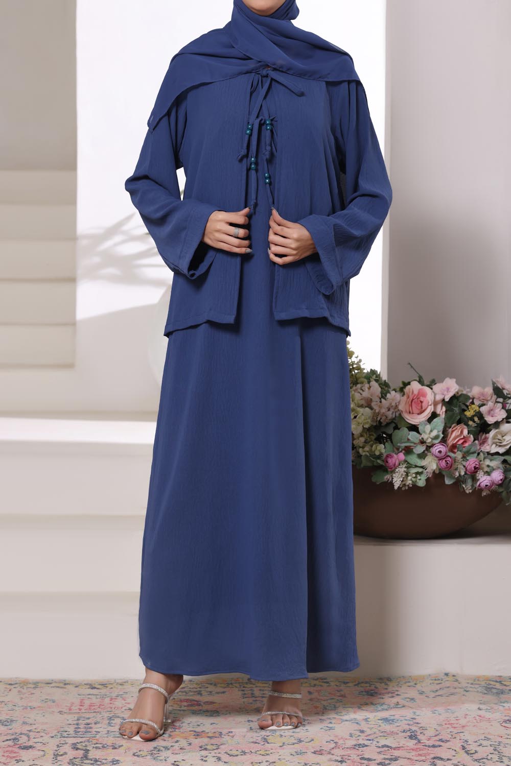 Royal Blue 2PC Abaya by Al Deebaj, photo 2