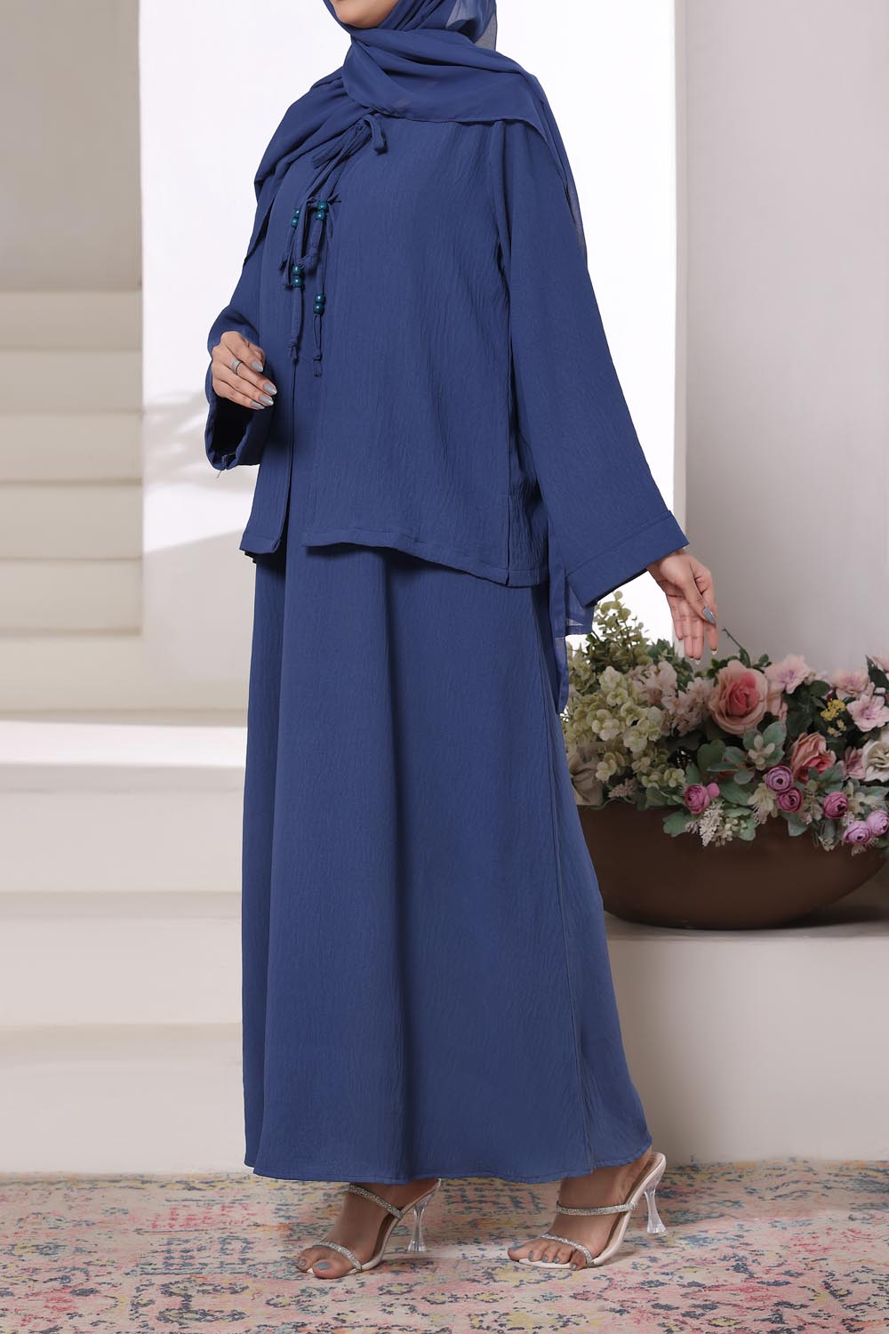 Royal Blue 2PC Abaya by Al Deebaj, photo 3