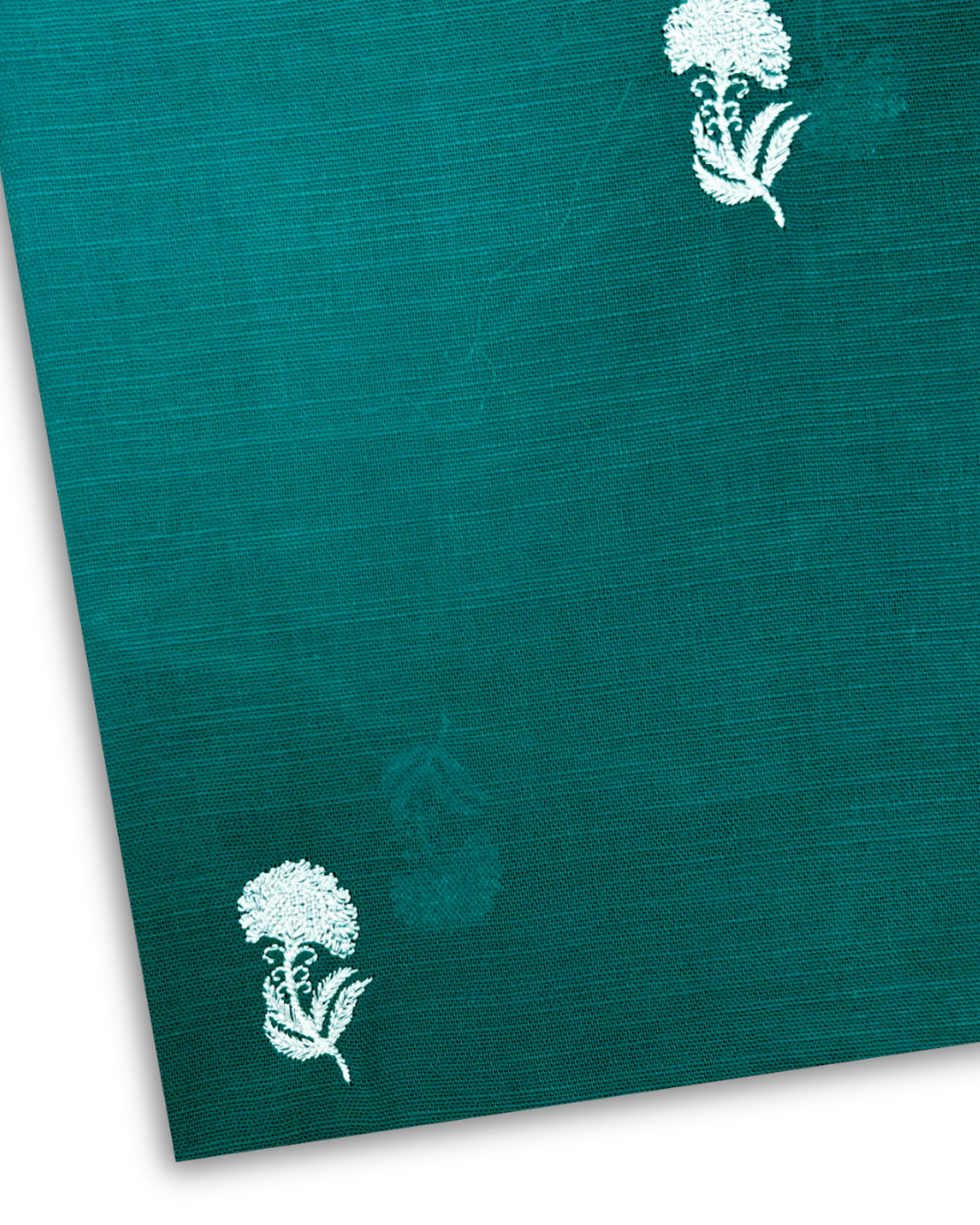 Embroidered Khaddar – Green (EK-W25-0005), embroidered khaddar fabric by the meter