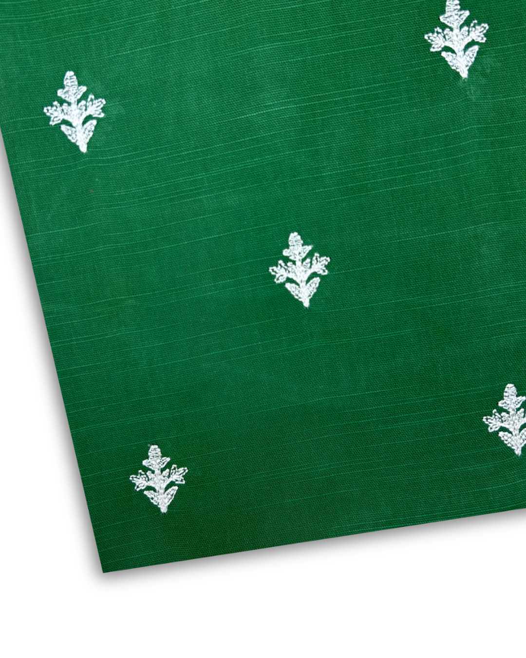 Embroidered Khaddar – Green (EK-W25-0017), embroidered khaddar fabric by the meter