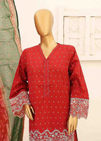 Red Lawn 3-Piece Stitched Suit by Bin Saeed