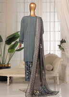 Embroidered Lawn 3-Piece Stitched Suit by Bin Saeed, photo 5