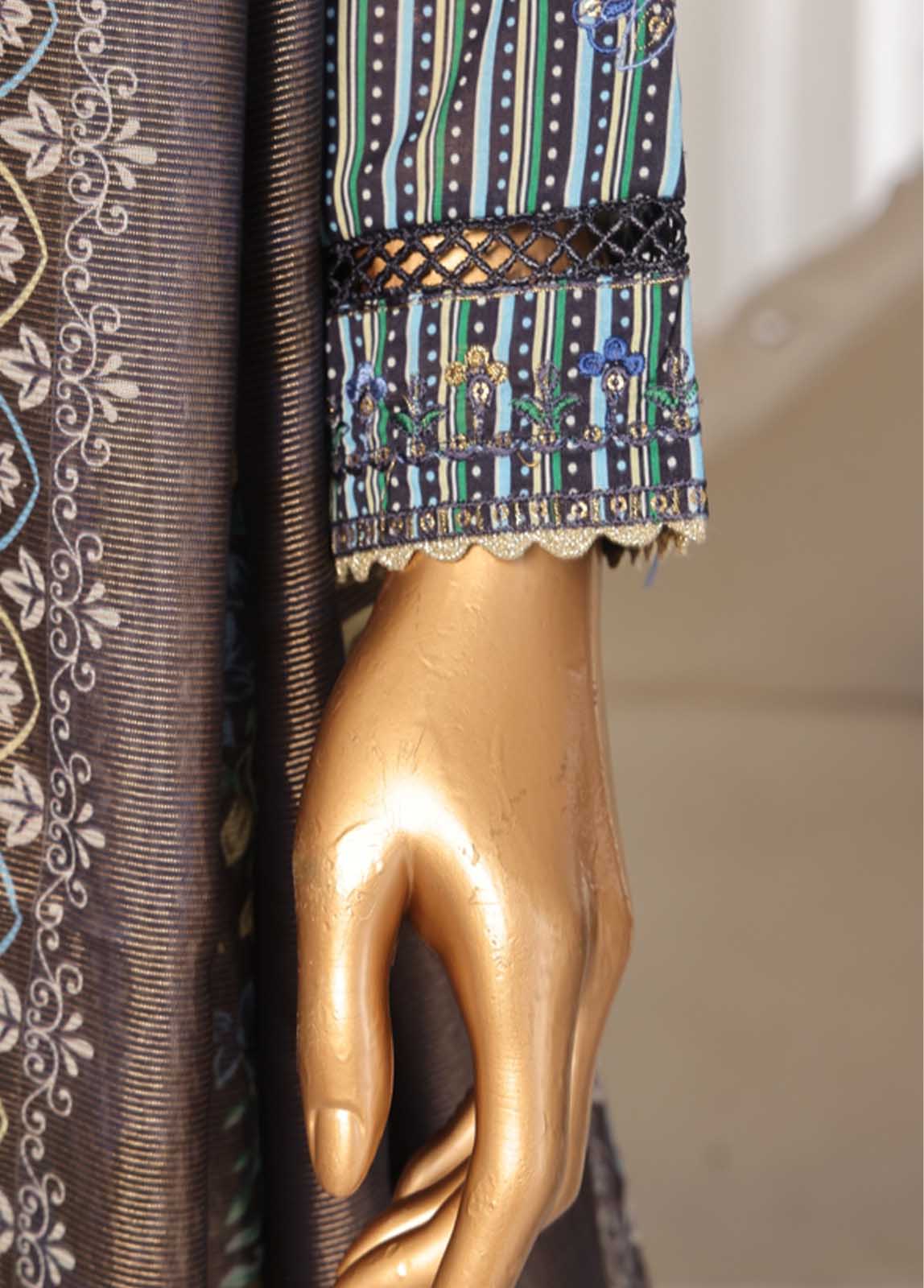 Embroidered Lawn 3-Piece Stitched Suit by Bin Saeed, photo 3