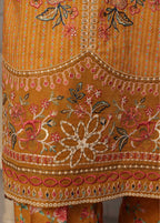 Embroidered Mustard Lawn 3-Piece Stitched Suit by Bin Saeed, photo 3