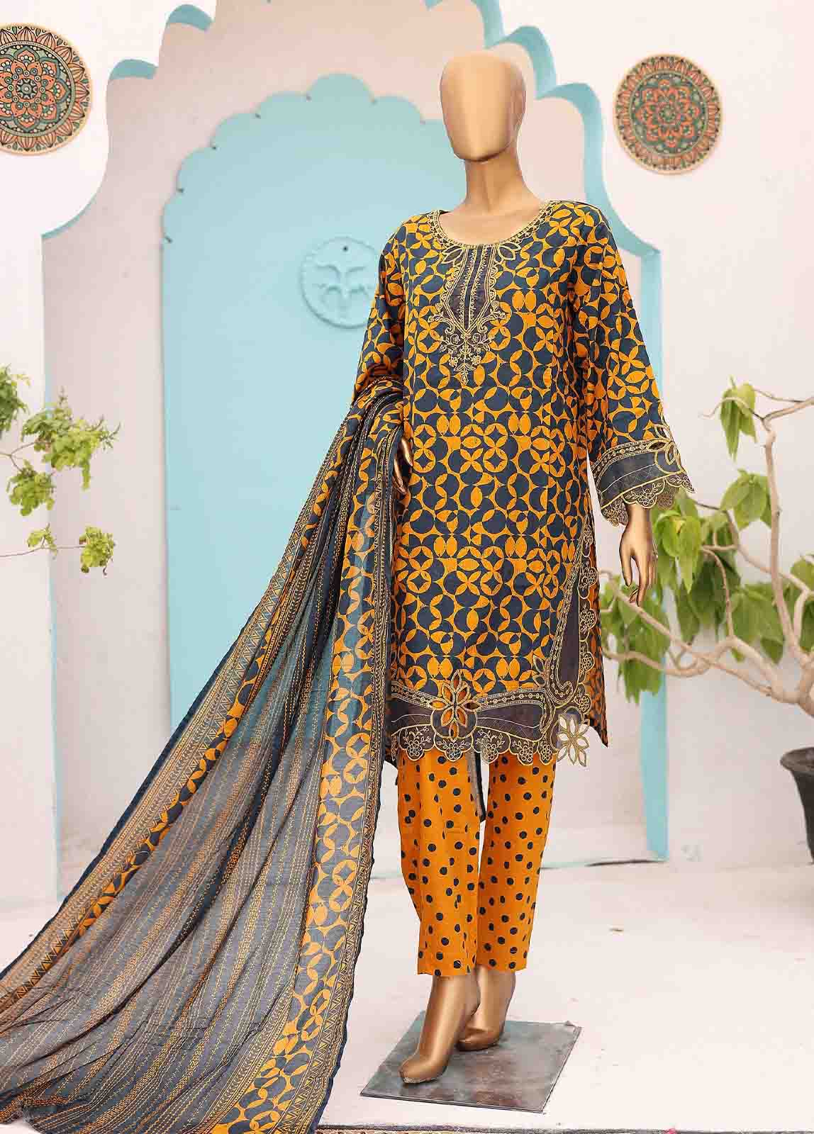 Lawn 3-Piece Stitched Suit by Bin Saeed, photo 2