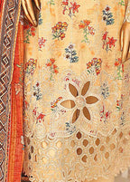 Cotton Kari Peach Cotton 3-Piece Stitched Suit by Bin Saeed, photo 2