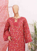 Cutwork Kari Red Lawn 3-Piece Stitched Suit by Bin Saeed