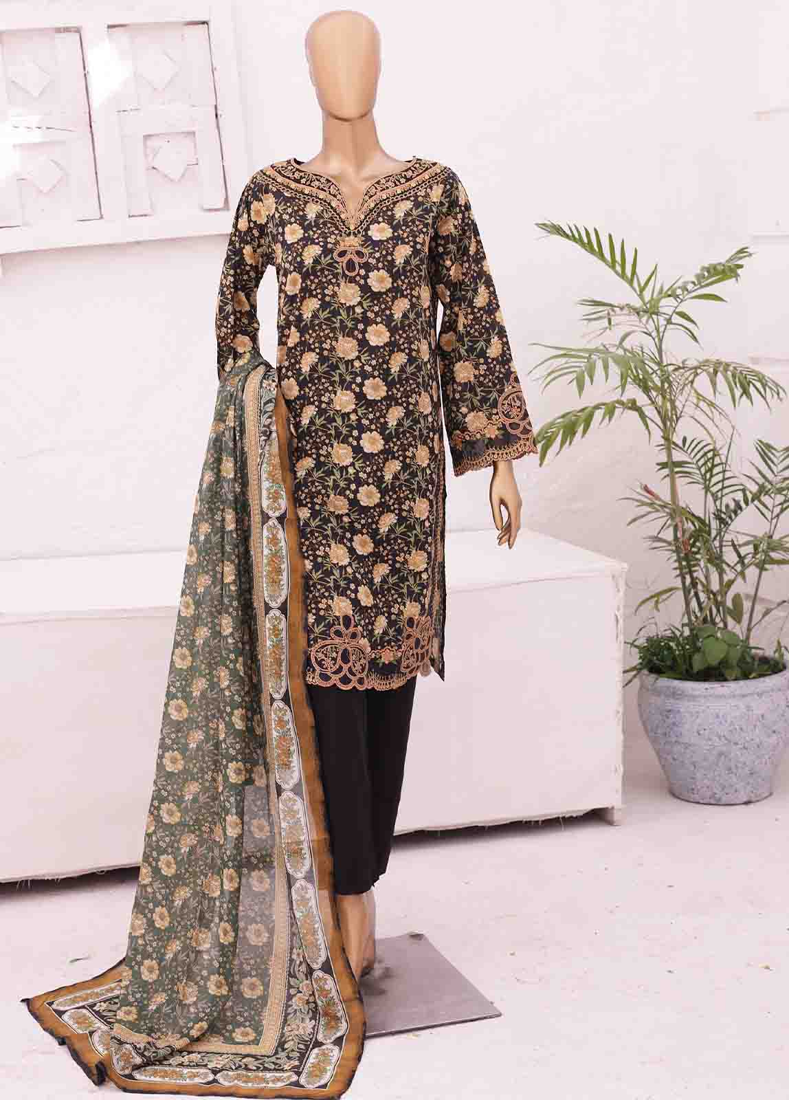 Lawn 3-Piece Stitched Suit by Bin Saeed, photo 2
