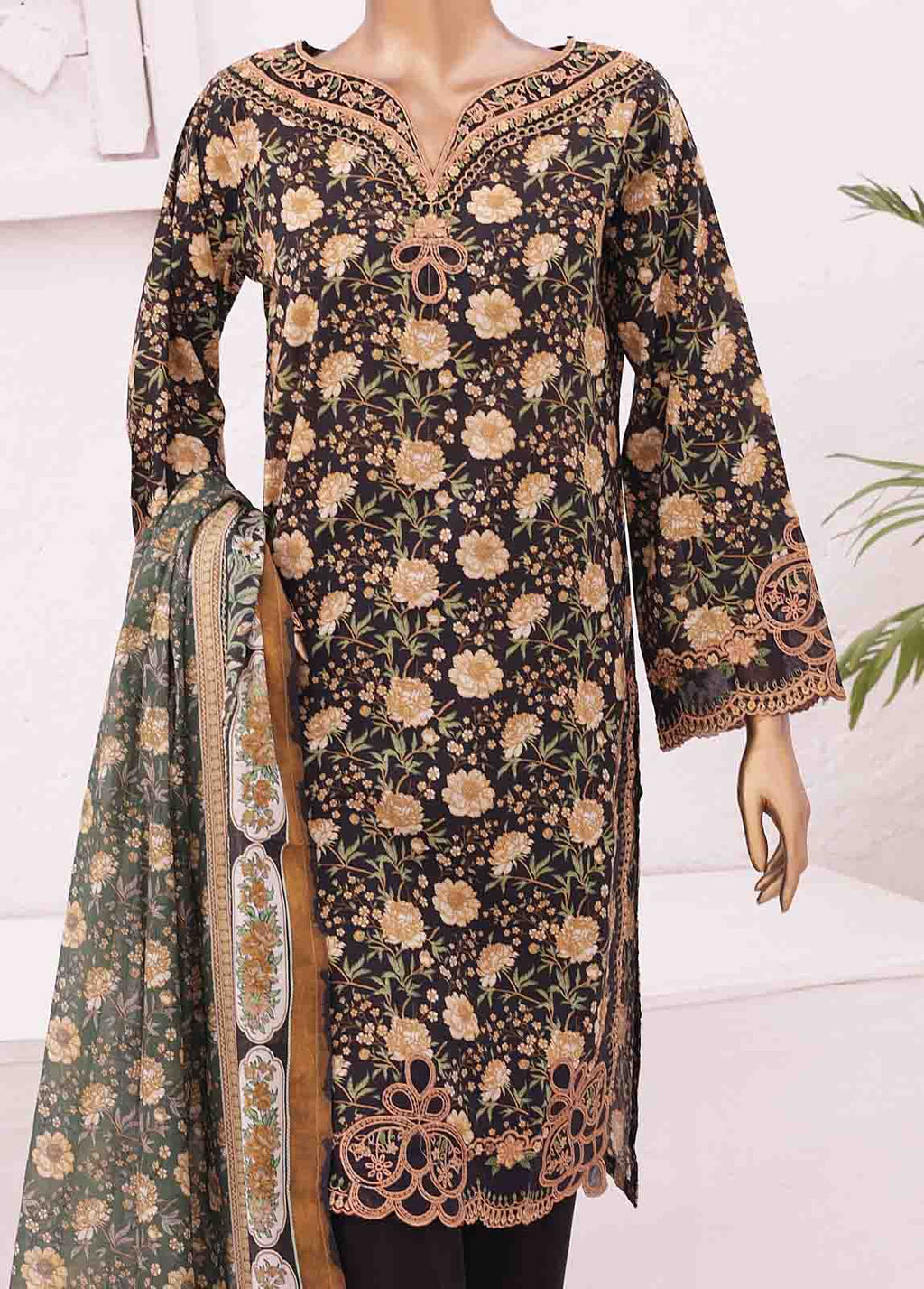 Lawn 3-Piece Stitched Suit by Bin Saeed, photo 3