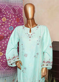 Embroidered Light Blue Lawn 3-Piece Stitched Suit by Bin Saeed