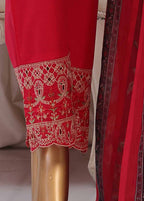 Embroidered Shocking Pink Cotton 3-Piece Stitched Suit by Bin Saeed, photo 2