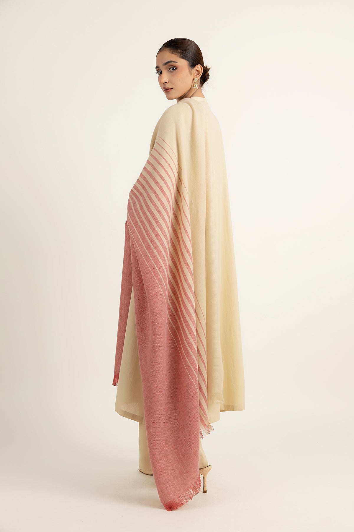 Beige Wool Shawl by The Fabric Store, photo 2