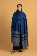 Blue Wool Shawl by The Fabric Store