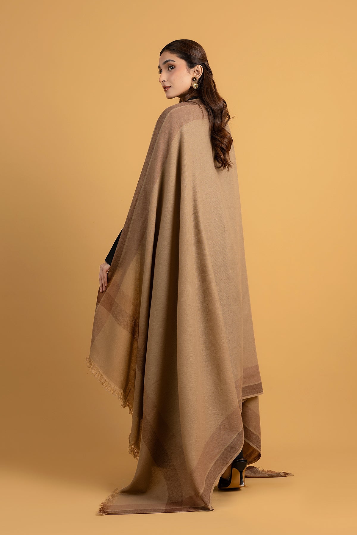Brown Wool Shawl by The Fabric Store, photo 2