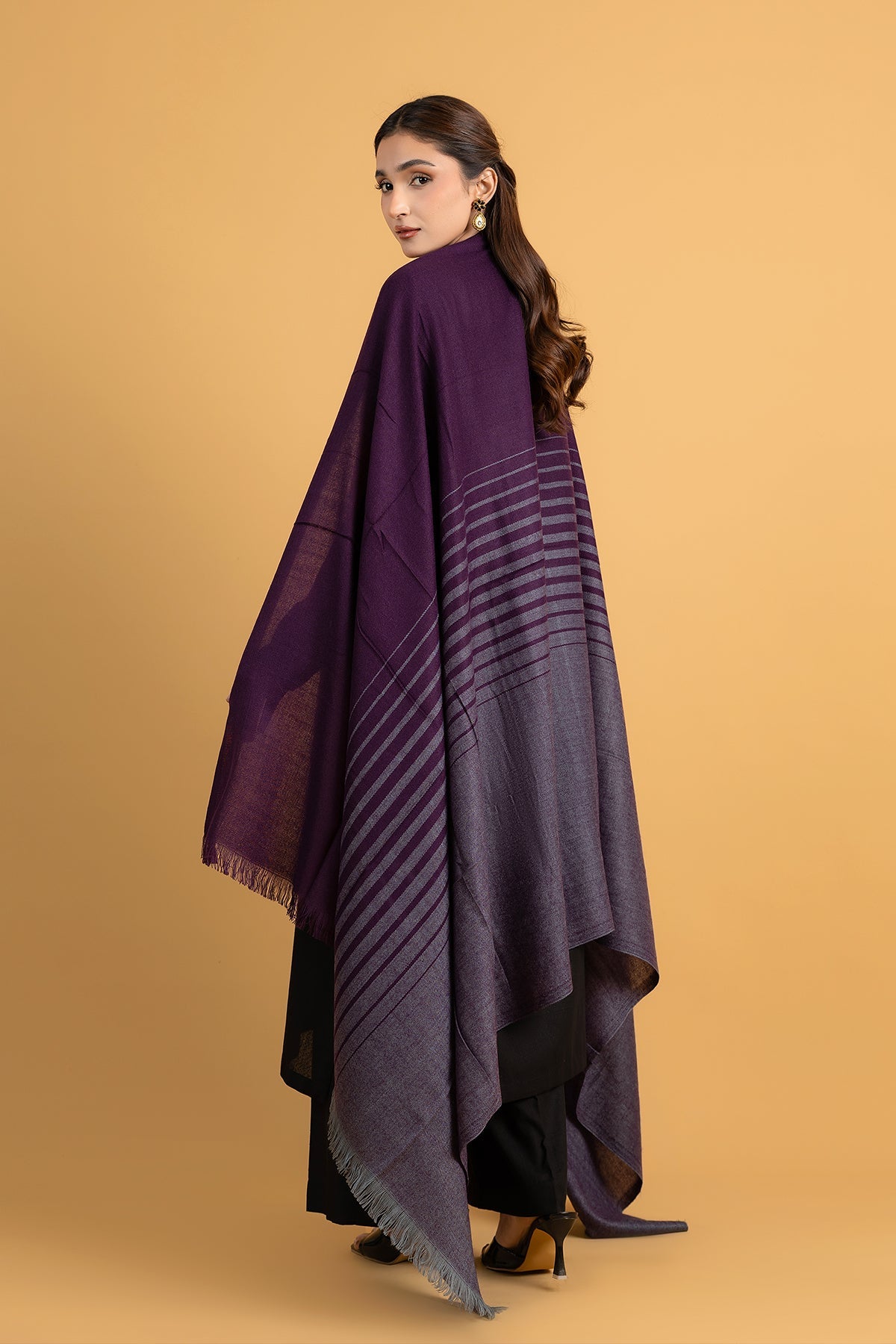 Purple Wool Shawl by The Fabric Store, photo 2