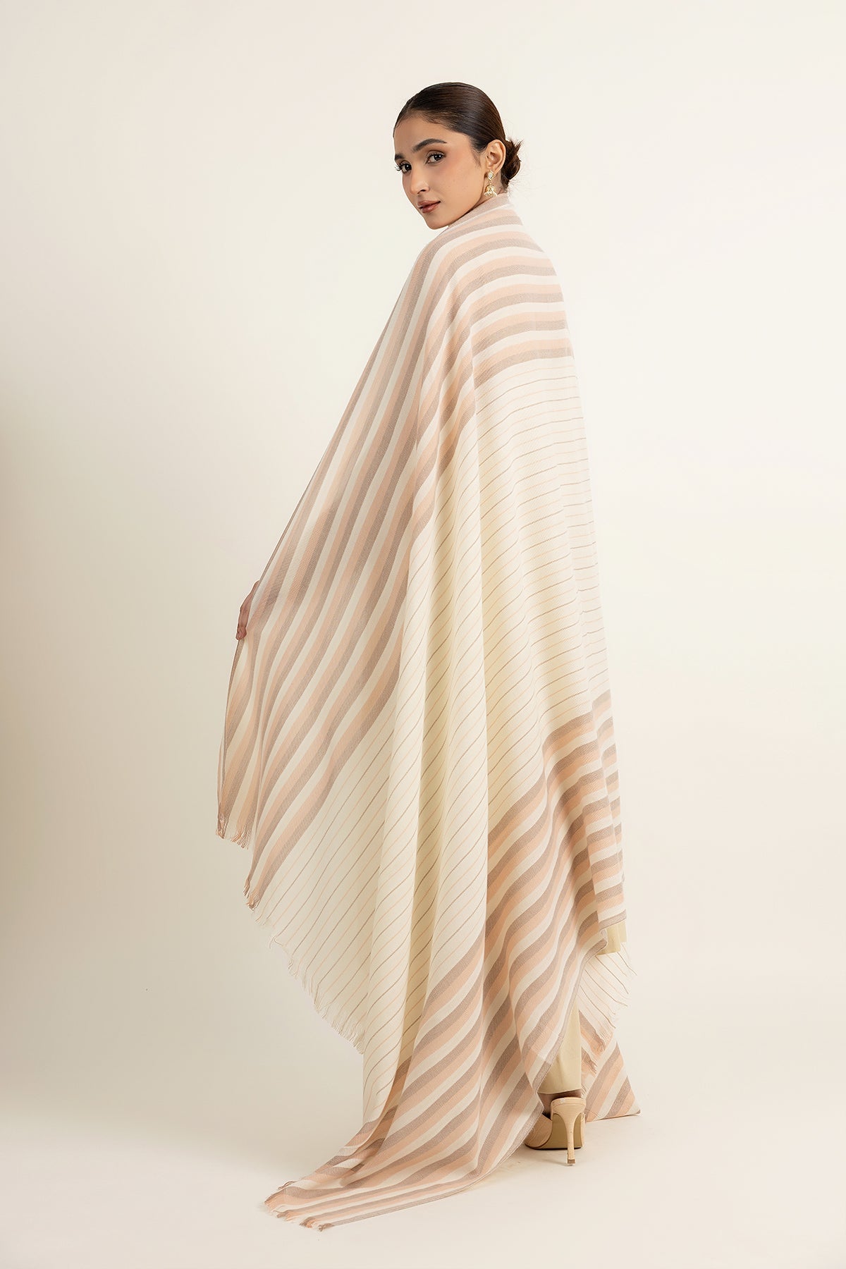 White Wool Shawl by The Fabric Store, photo 2