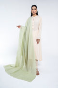 L Green Wool Shawl by The Fabric Store
