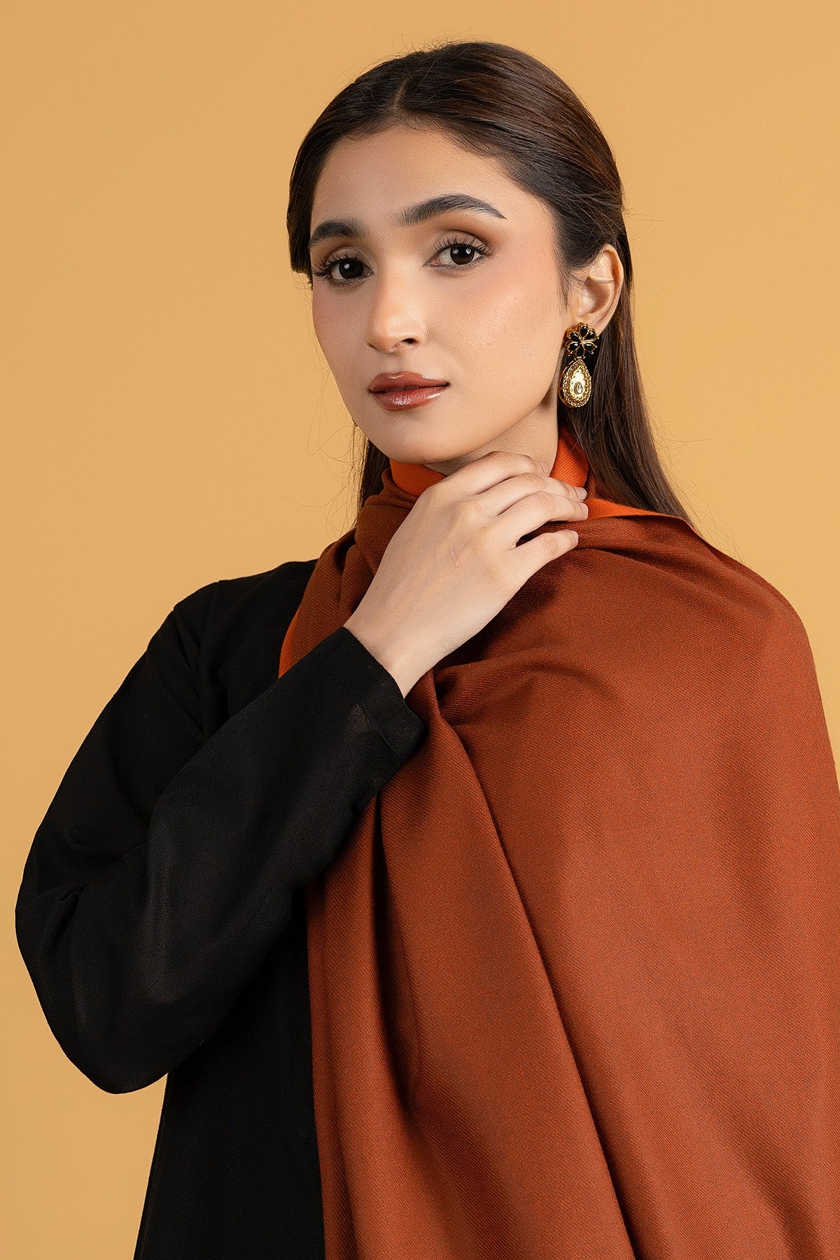 Orange Pashmina Pret Shirt by The Fabric Store, photo 3