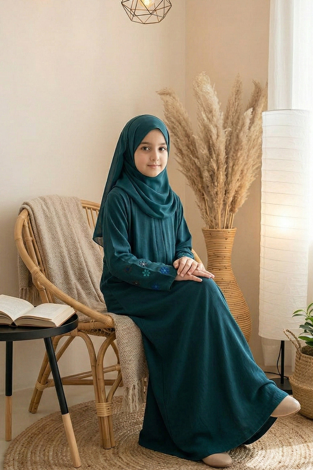 Shiza Sea Green Abaya by Al Deebaj, photo 3