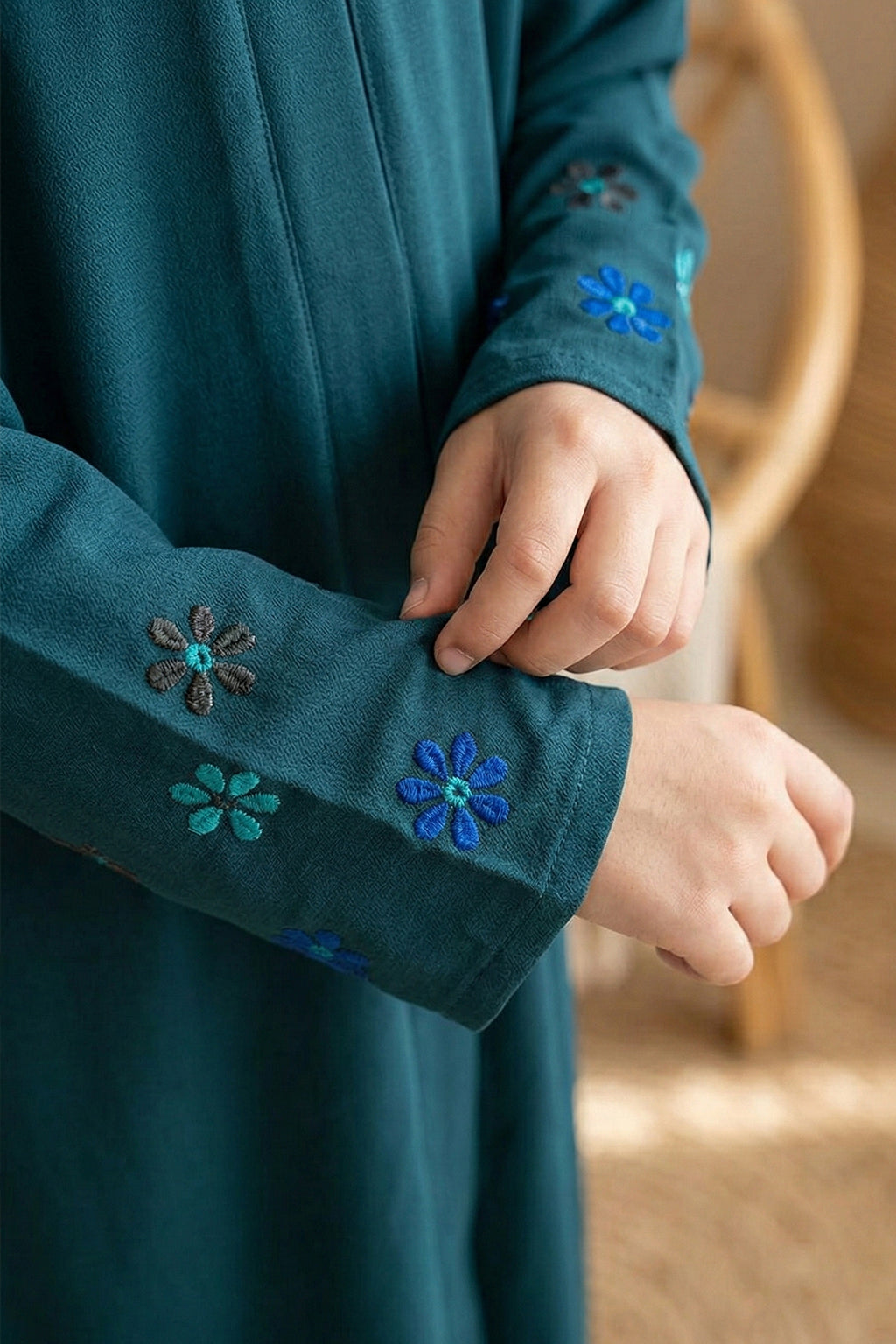 Shiza Sea Green Abaya by Al Deebaj, photo 2