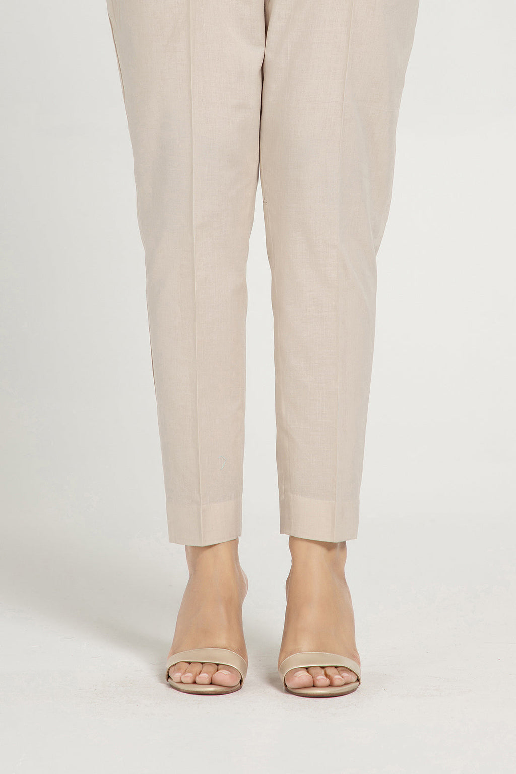 Beige Slub Khaddar Pret Shirt by The Fabric Store