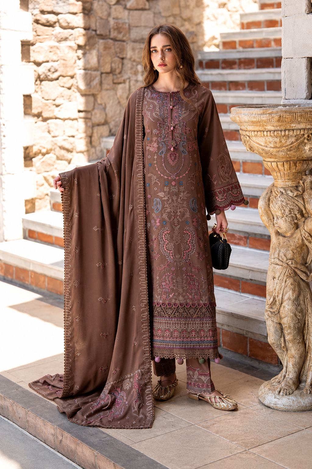 Florent Serenity Winter (Tara) – Florent 3-piece unstitched suit
