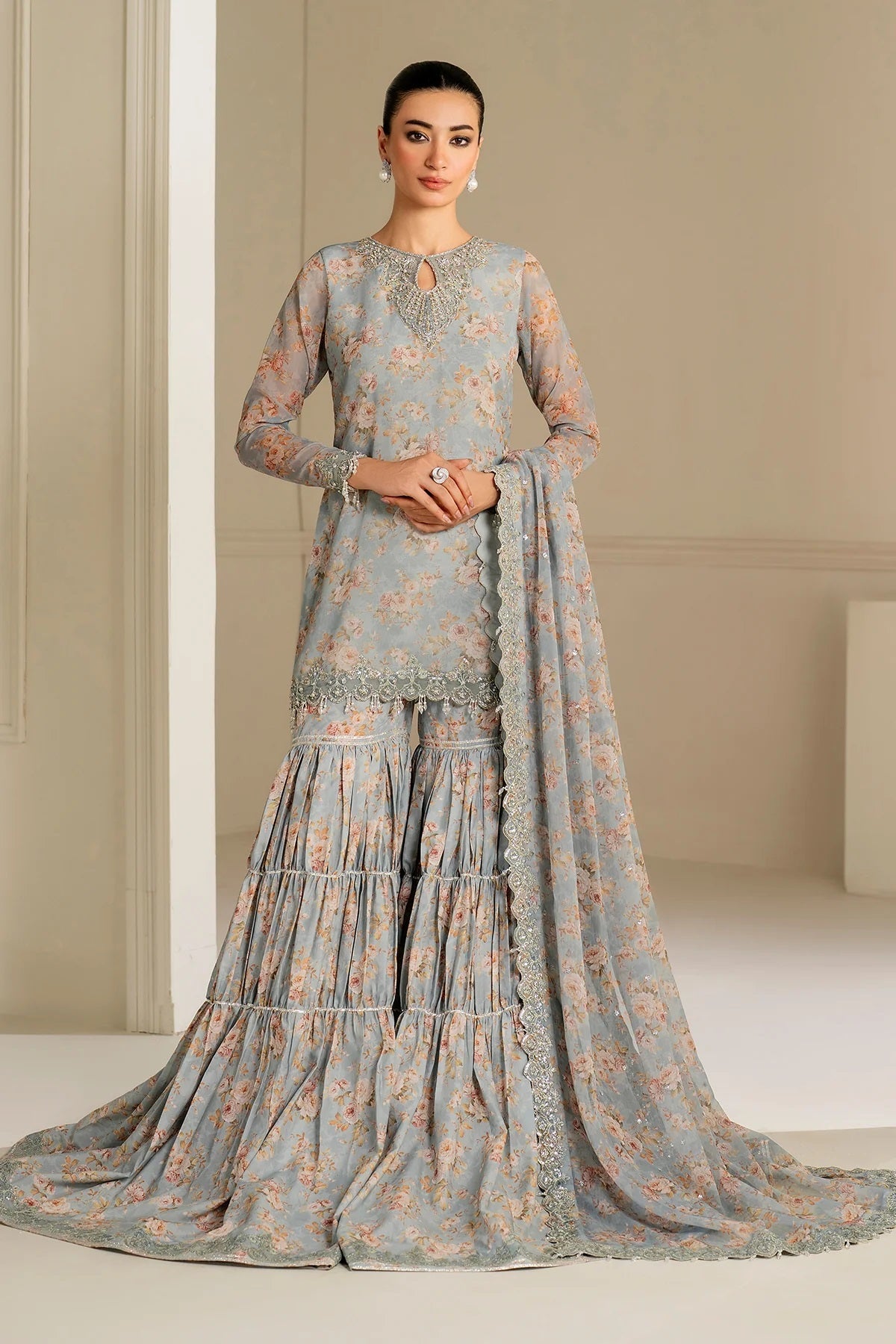 Baroque Formal Wear UF-4165 – Baroque 3-piece unstitched suit