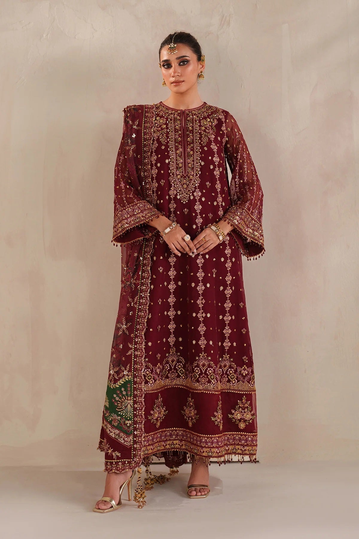 Baroque Formal Wear UF-4367 – Baroque 3-piece unstitched suit