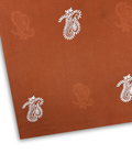 Embroidered Lawn – Orange, embroidered lawn fabric by the meter