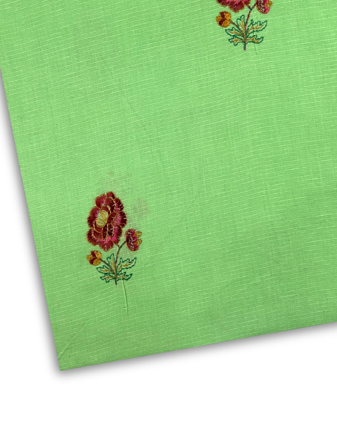 Embroidered Lawn – Green fabric