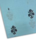Embroidered Lawn – Blue (MEL-S26-029), embroidered lawn fabric by the meter