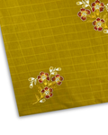 Embroidered Lawn – Yellow (MEL-S26-005), embroidered lawn fabric by the meter