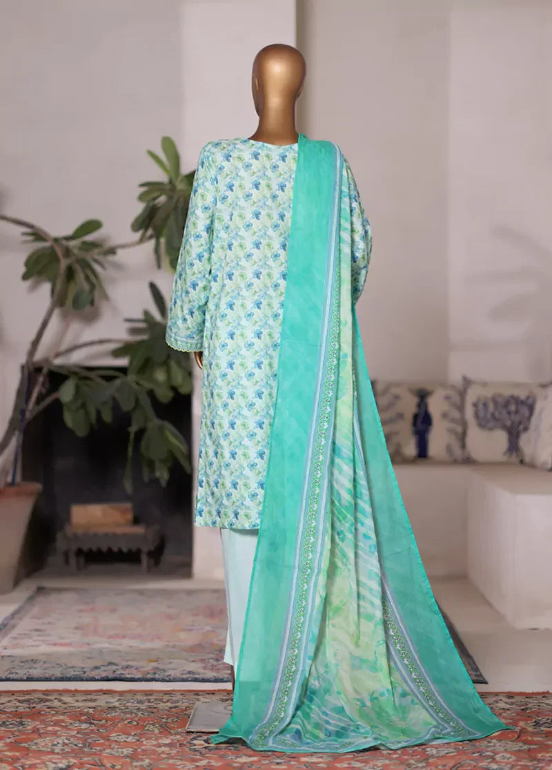 Printed Cotton 3-Piece Stitched Suit by Bin Saeed, photo 2