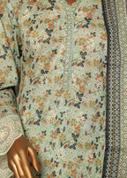 Embroidered Mint Green Lawn 3-Piece Stitched Suit by Bin Saeed, photo 3
