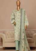 Embroidered Mint Green Lawn 3-Piece Stitched Suit by Bin Saeed