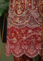 Embroidered Maroon Cotton 3-Piece Stitched Suit by Bin Saeed, photo 4