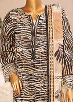 Embroidered Black & White Lawn 3-Piece Stitched Suit by Bin Saeed, photo 4