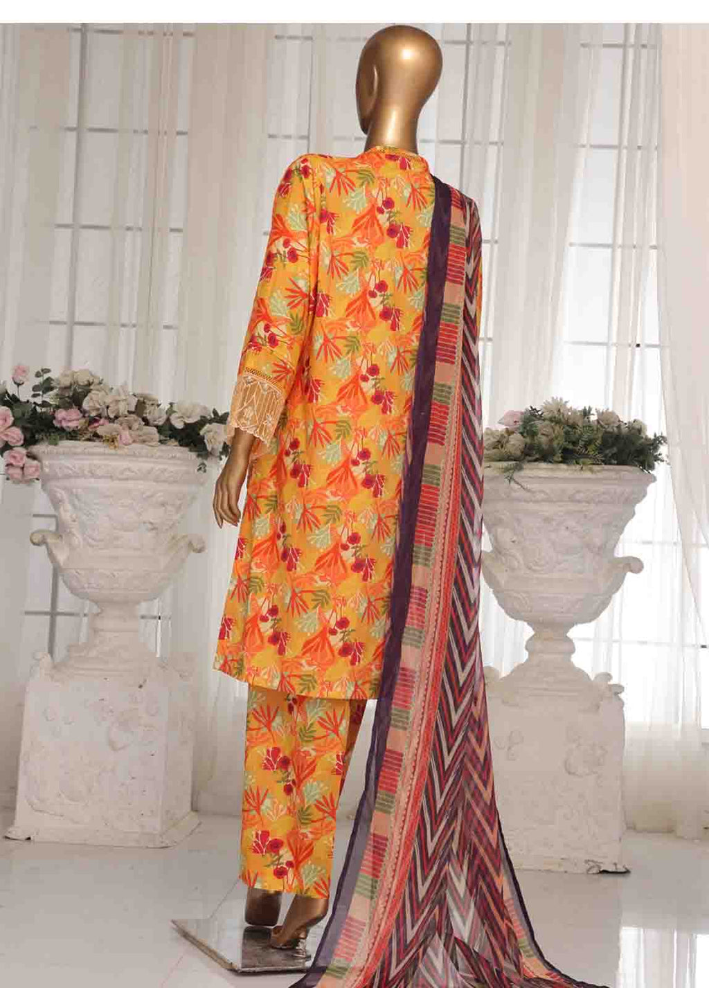 Chikankari Lawn 3-Piece Stitched Suit by Bin Saeed, photo 4