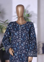 Printed Navy Blue Khaddar 2-Piece Co-ord Set by Bin Saeed, photo 6