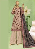 Printed Beige Khaddar 3-Piece Stitched Suit by Bin Saeed