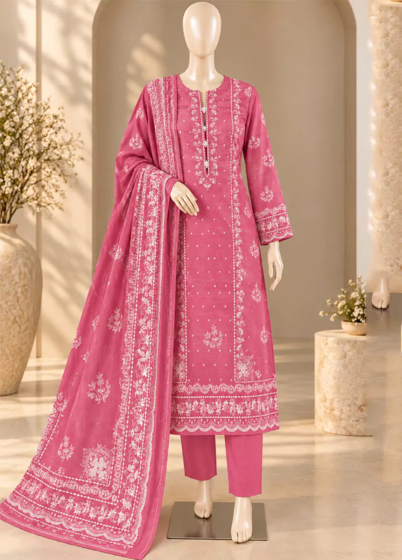 Printed Khaddar 3-Piece Stitched Suit by Bin Saeed