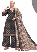 Printed Black Khaddar 3-Piece Stitched Suit by Bin Saeed