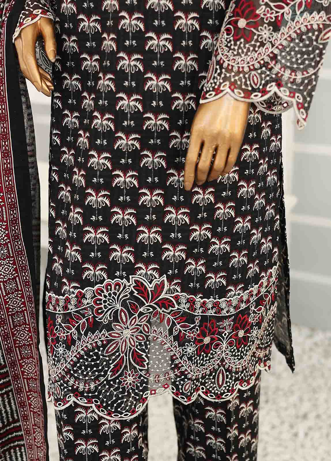 Chikankari Black Khaddar 3-Piece Stitched Suit by Bin Saeed, photo 3