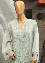 Embroidered Mint Green Lawn 3-Piece Stitched Suit by Bin Saeed