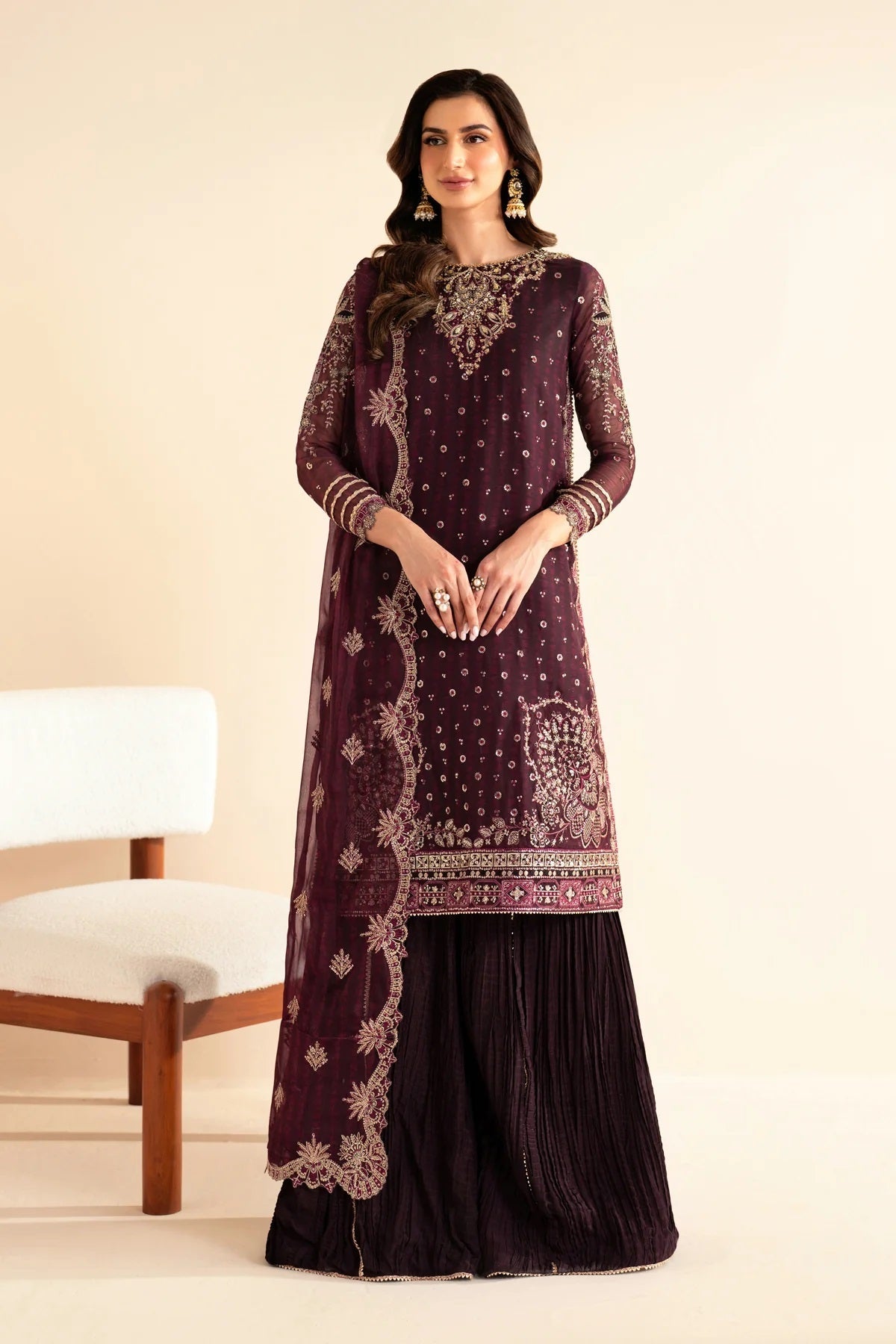 Xenia Luxury Formal XF-984 (Tiya) – Xenia 3-piece unstitched suit