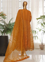 Organza Rust Organza 3-Piece Luxury Pret Suit by Bin Saeed, photo 6