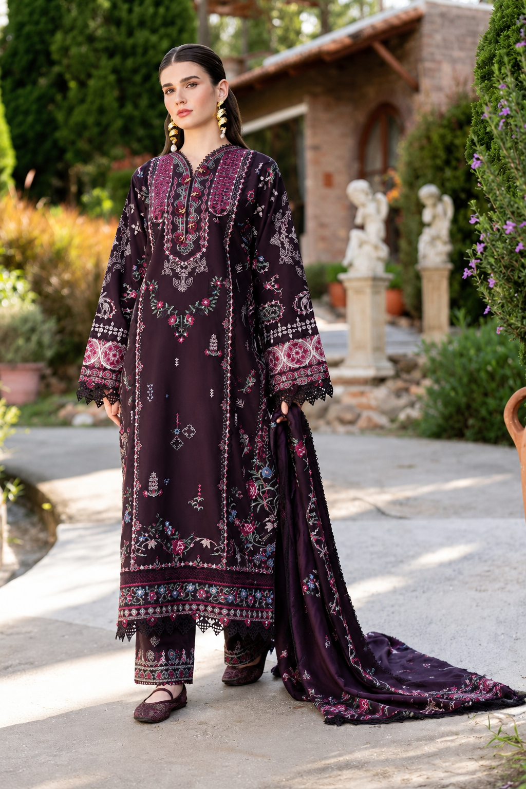 Florent Serenity Winter (Zynah) – Florent 3-piece unstitched suit